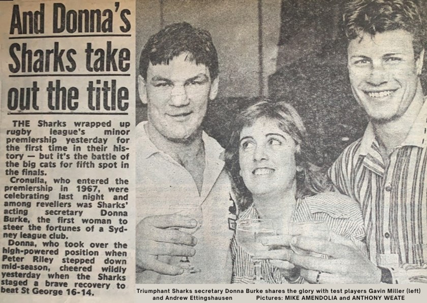 'And Donna's Sharks take out the title.' 8th of August, 1988.