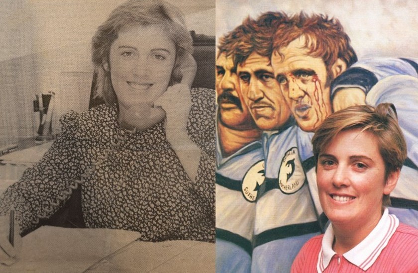 Donna working for the Cronulla-Sutherland Sharks in the 1980s