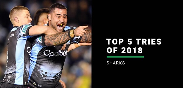 Shark's top five tries of 2018