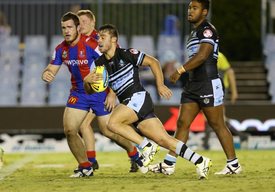 : Digital Image Grant Trouville  Â© nrlphotos : NRL Rugby League - Round 6 : Cronulla Sharks v Newcastle Knights at Remondis Stadium, Friday April 10th 2015.