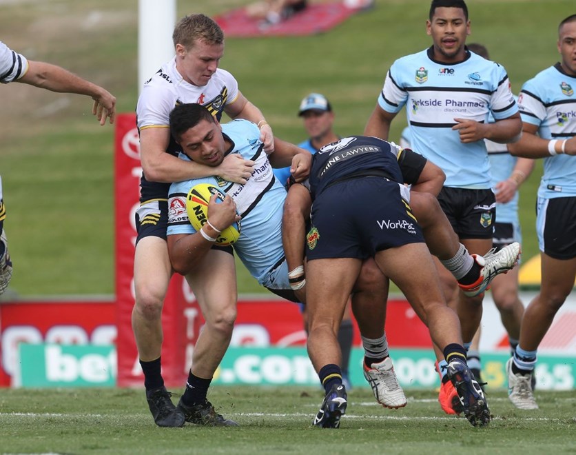:	Rugby League, NYC Round 16 North Queensland Cowboys v Cronulla Sutherland Sharks at Townsville, Saturday June 27 2015. Digital Image by Colin Whelan Â© nrlphotos.com
