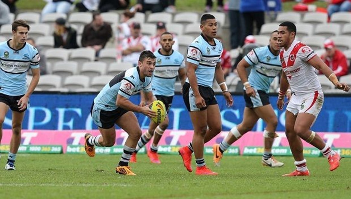 NYC  :Digital Image Grant Trouville Â© NRLphotos  : NRL Rugby League Round 12 - Cronulla Sharks v St George Illawarra Dragons at Jubilee Oval Kograh Sunday 31st MAY  2015.