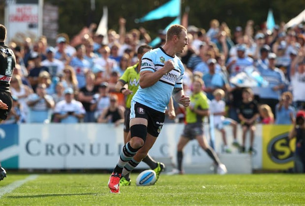  Round 24 NRL match between the Cronulla Sutherland Sharks and Wests Tigers at Remondis Stadium on August 16, 2015 in Canberra, Australia. Digital Image by Mark Nolan.