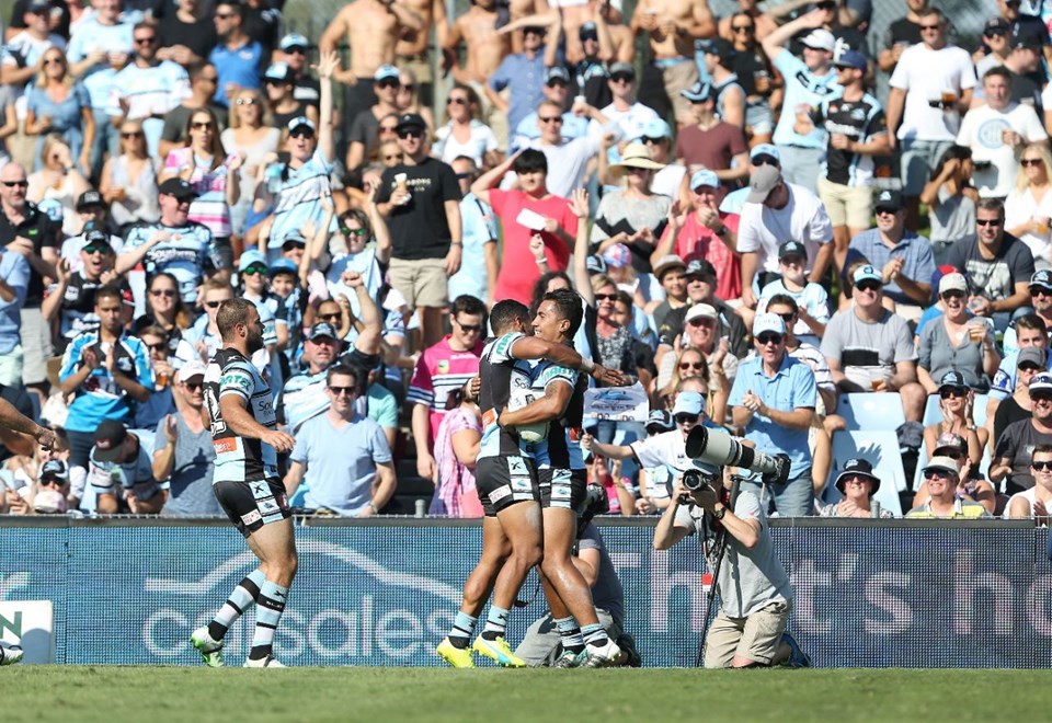 Competition - NRL PremiershipRound - Round 06Teams - Cronulla-Sutherland Sharks v Gold Coast TitansDate - 10th of April 2016Venue - Southern Cross Group Stadium, Sydney NSWPhotographer - Robb Cox