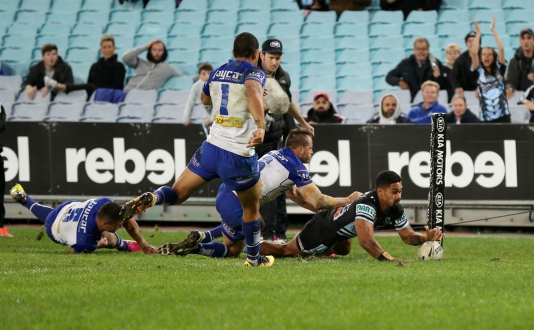 Competition - NRL Premiership.Teams - Canterbury Bulldogs v Cronulla Sharks.Round - Round 14Date - Monday 6th of June of June 2016.Venue - ANZ Stadium, Sydney.Photographer â Grant Trouville Â© NRL Photos.Description -  .