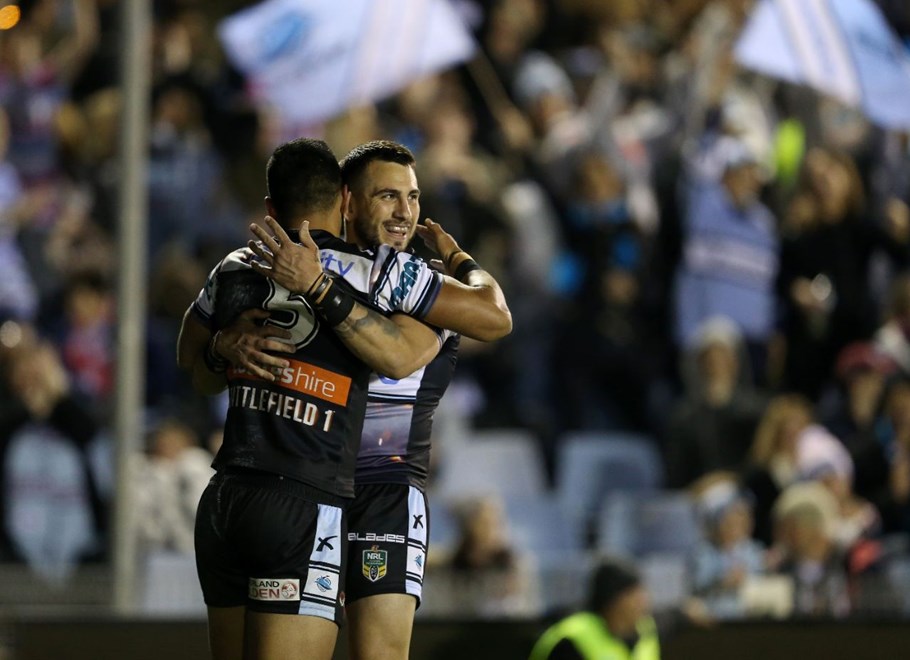 Competition -  NRL Premiership.Date  -   August 27th 2016.Teams - Cronulla Sharks v Roosters.at - Shark Park, Southern Cross Group Stadium.Pic -  Grant Trouville @ NRL Photos.