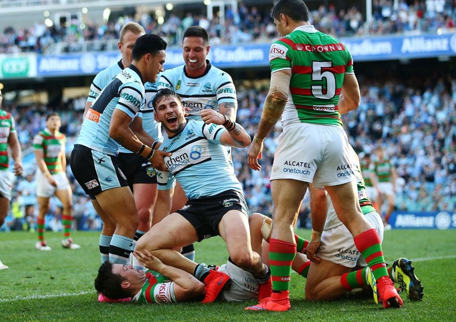 : NRL week one finals match between the Rabbitohs and the Sharks at Alianz Stadium on September 13, 2015 in Sydney, Australia. Digital Image by Mark Nolan.