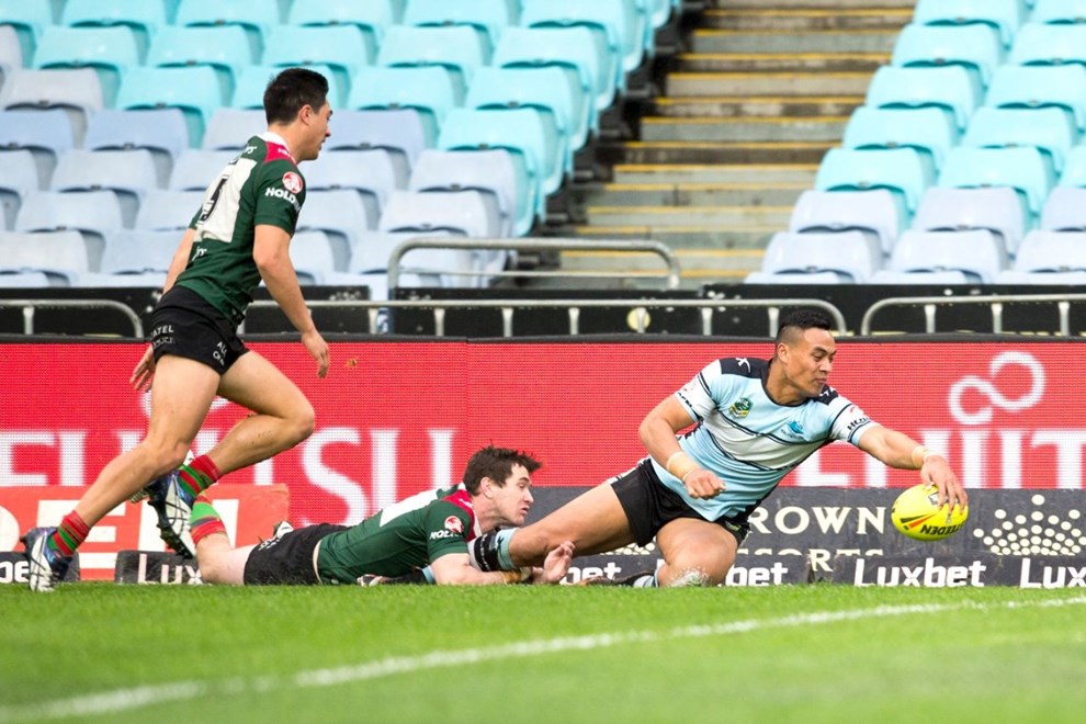 Competition - NYC.Round - 24.Teams - South Sydney Rabbitohs v Cronulla Sharks.Date - 22nd of August 2016.Venue - ANZ Stadium, Sydney.Photographer - Nathan Hopkins.