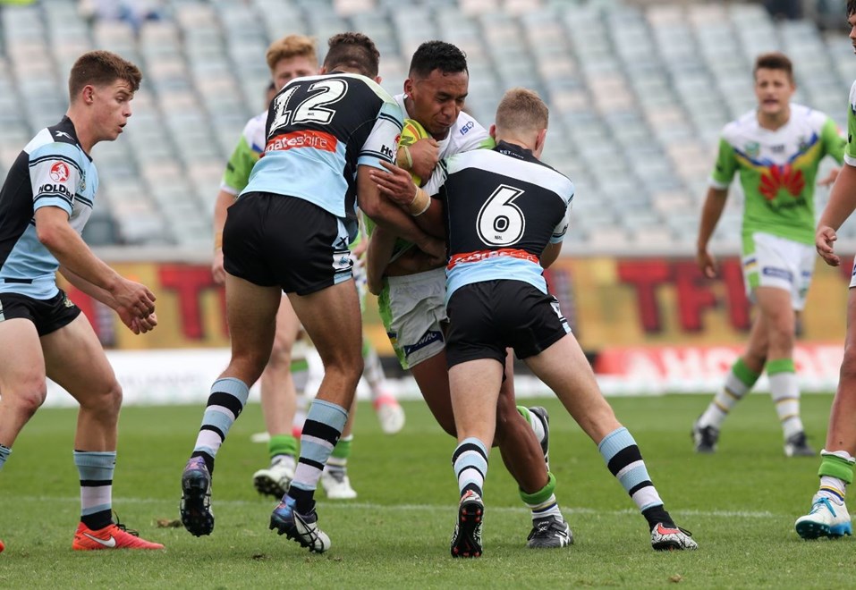 Competition - NYC PremiershipTeams - Canberra Raiders v Cronulla SharksDate â 17th or April 2016Venue â GIO Stadium, Canberra ACT Photographer â Grant TrouvilleDescription -