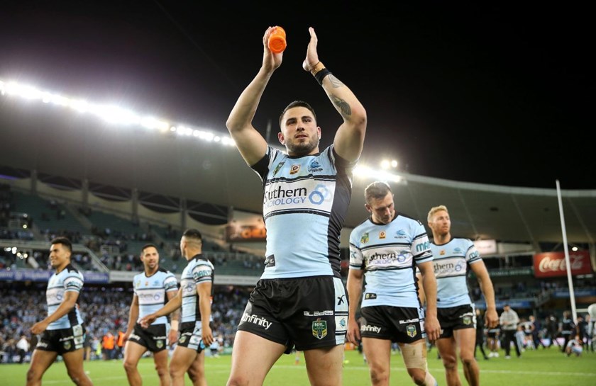 Competition - NRL Premiership Finals Series. Round - Finals Week 3, Preliminary Final.Date  -   September 23rd 2016.Teams - Cronulla Sharks v North Queensland Cowboys.at - Allianz Stadium Sydney.Pic - Grant Trouville Â© NRL Photos.