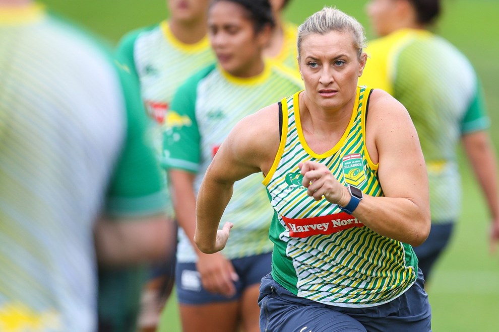 The Jillaroos take part in a training Session at No. 2 Sports Ground in Newcastle on the 2nd of May 2016 as part of the preparation for the Test Match between the Australian Jillaroos and The New Zealand Ferns.