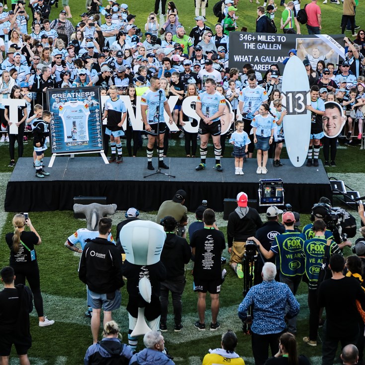 Paul Gallen's presentation at PointsBet Stadium