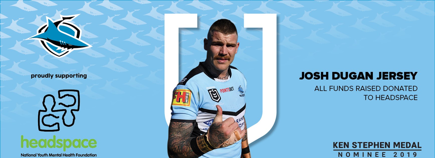 Dugan jersey auction – Supporting headspace