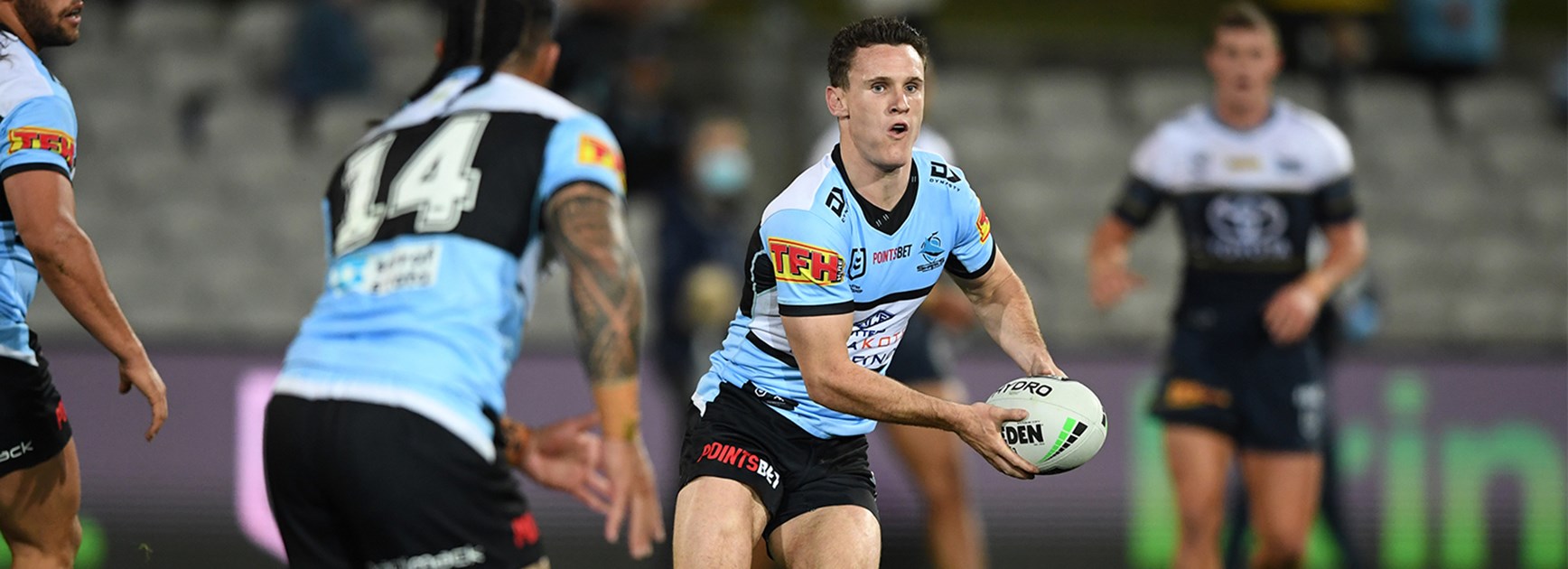 Young halves steer Sharks to convincing win over the Cowboys