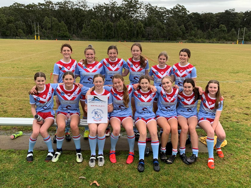 The girls from the Milton-Ulladulla Bulldogs Junior Rugby League Club