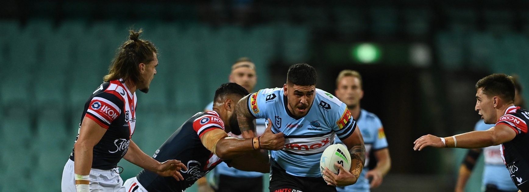 Sharks let big lead slip in Roosters loss