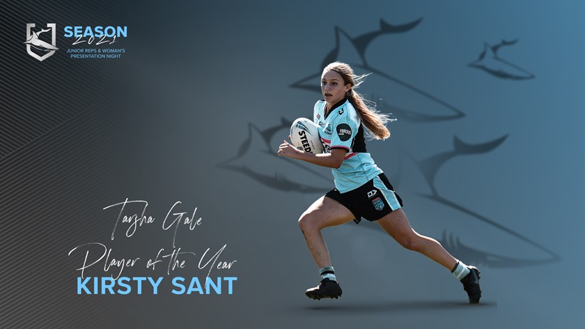 Cronulla Sharks Tarsha Gale Player of the Year - Kirsty Sant