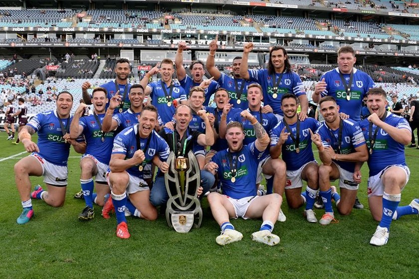 The 2019 premiership winning Jets side, including many who would go onto forge successful NRL careers 