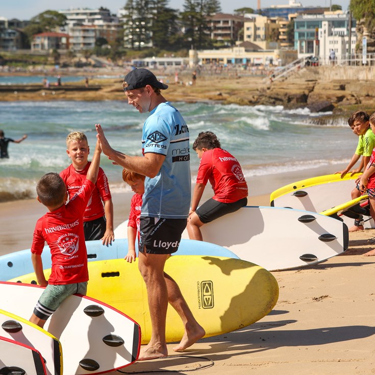 Hang ten with the Sharks at January junior beach clinic