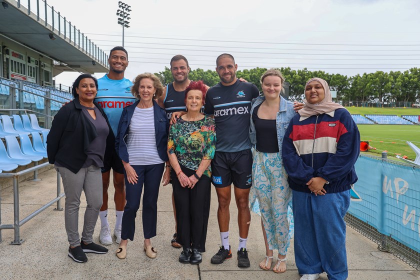 Gymea Community Aid and Information Services (From left) Kalpna Patel, Project Leader, Joanne Cracknell, General Manager, Jenny Grey, Manager Settlement and Multicultural Services, with students participating in the EYTIC program  