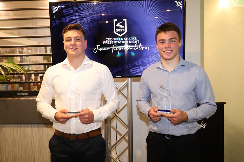 Matthews Cup Award winners - Alex Challenor (left) and Tom Dellow