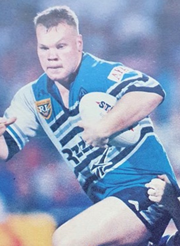 Adam Ritson on the charge against the Sydney Bulldogs.
