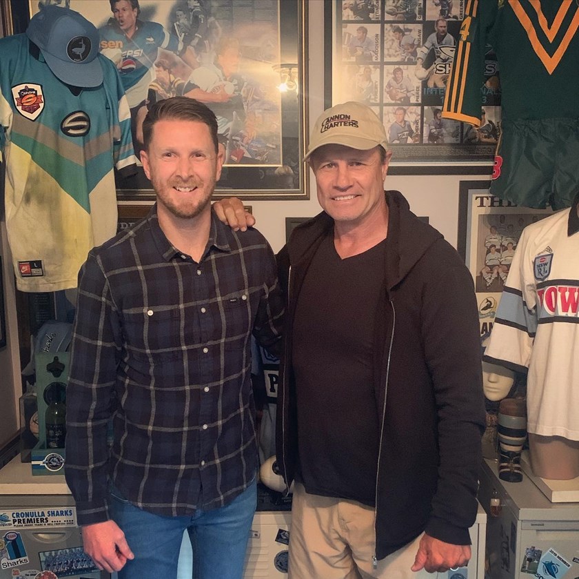 Sharks historian Ash Taylor with ET in January 2024.