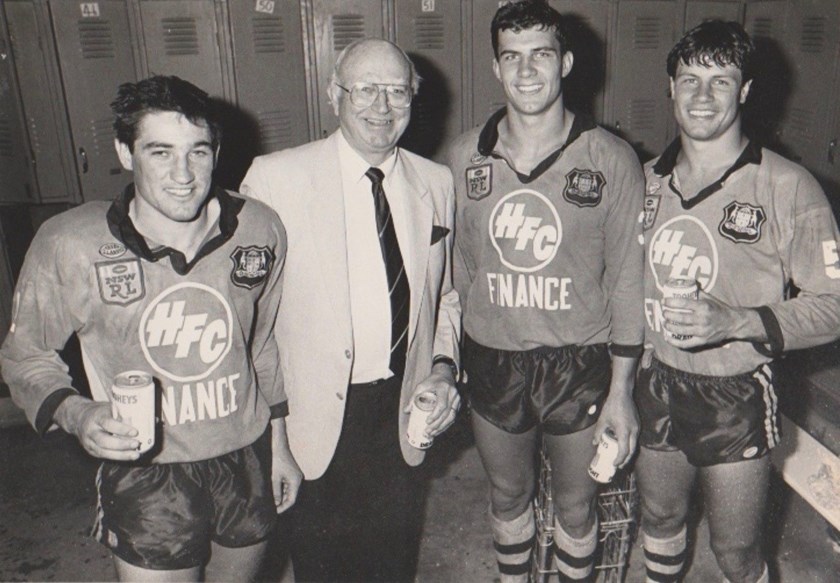Jonathan Docking, Bob Abbott, Mark McGaw and Ettingshausen in Los Angeles, 1987.