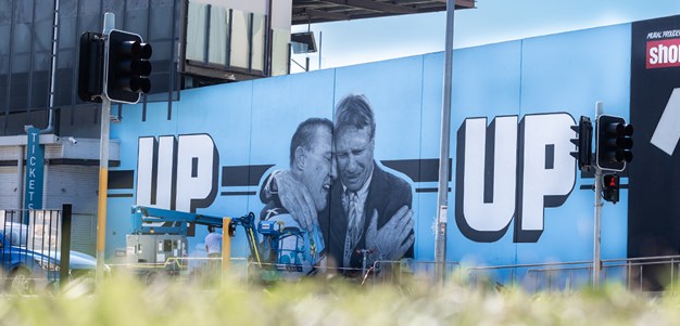 Famous 'Up Up Cronulla' mural finds new home at PointsBet Stadium