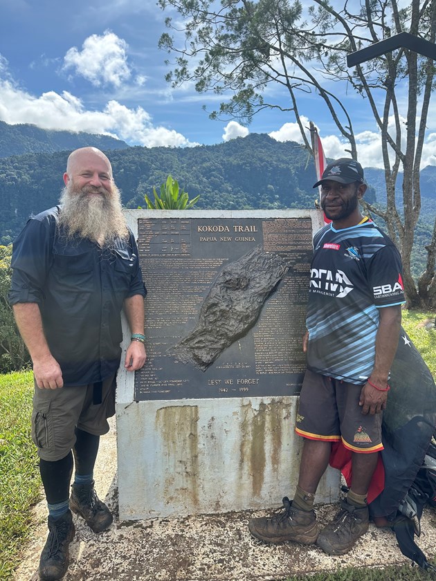 Steve Holz completes the trek with guide Sebs