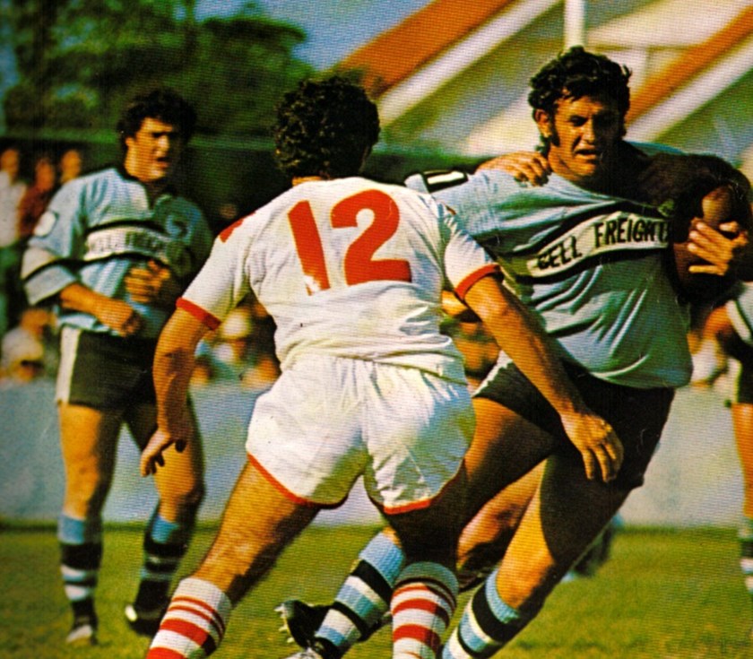 Paul Khan takes on St George in 1976.
