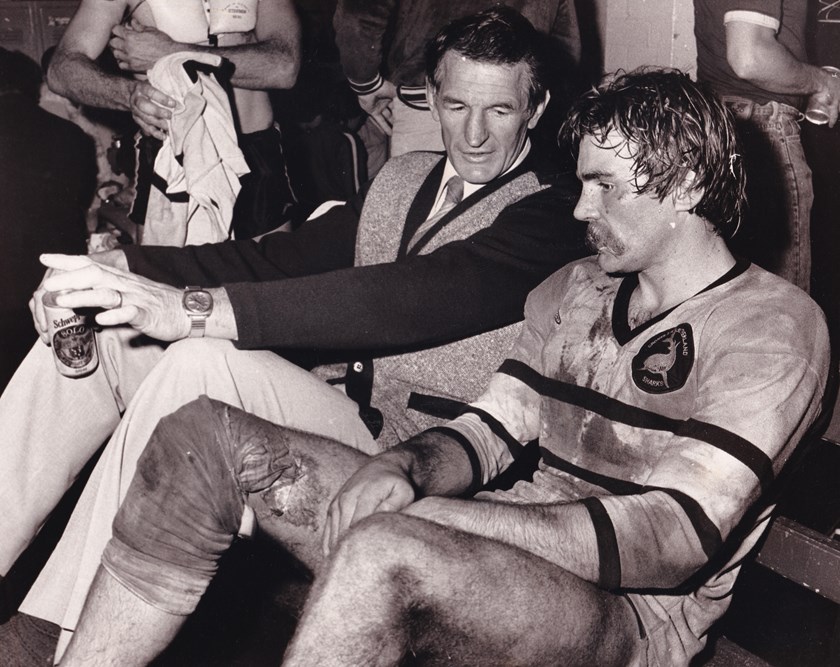 Norm Provan and Greg Pierce after a loss to Canterbury.