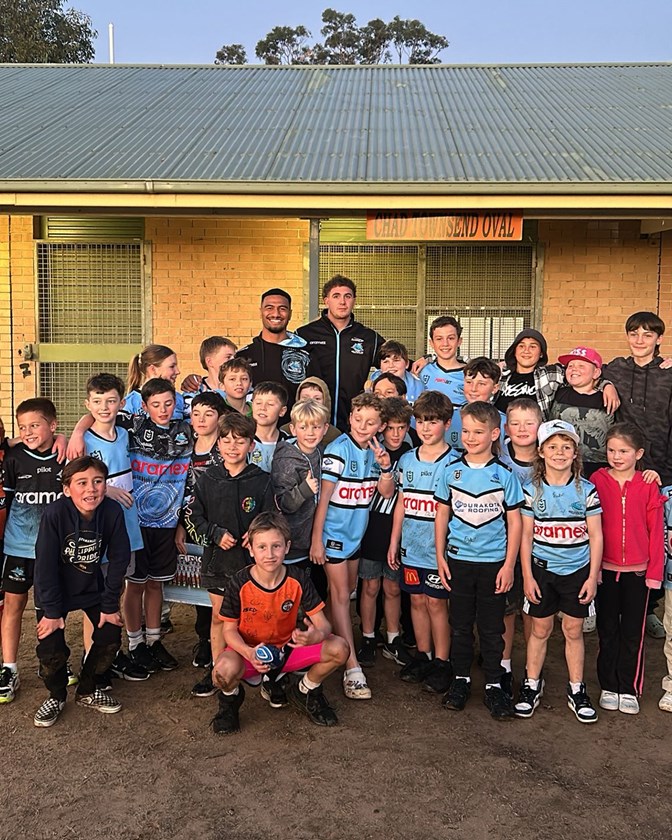 Ronaldo Mulitalo and Felix Faatili with the Yarrawarrah Tigers.