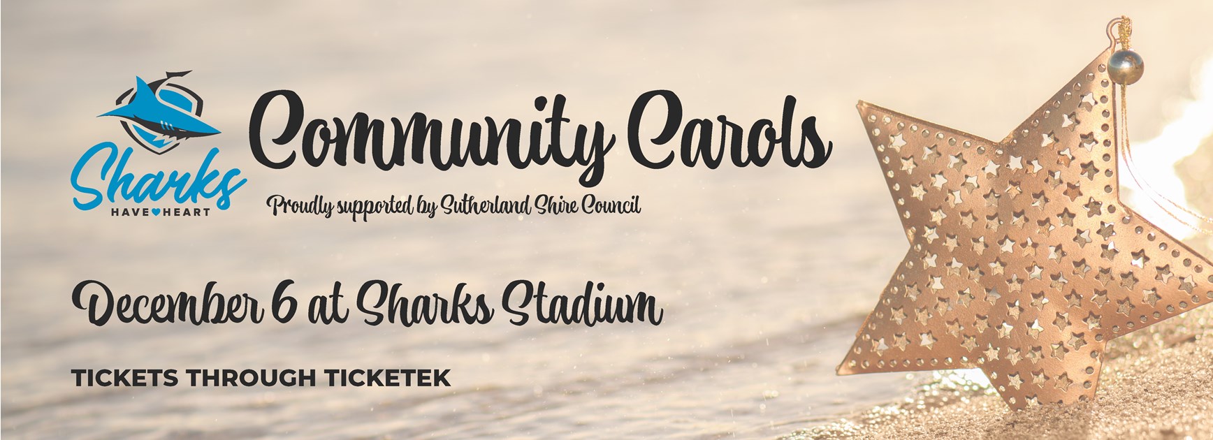 Tickets on sale for Sharks Have Heart Community Carols