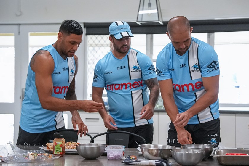 Jesse Ramien, Braydon Trindall and Will Kennedy at Kirinari Hostel. Credit: Tim Gray