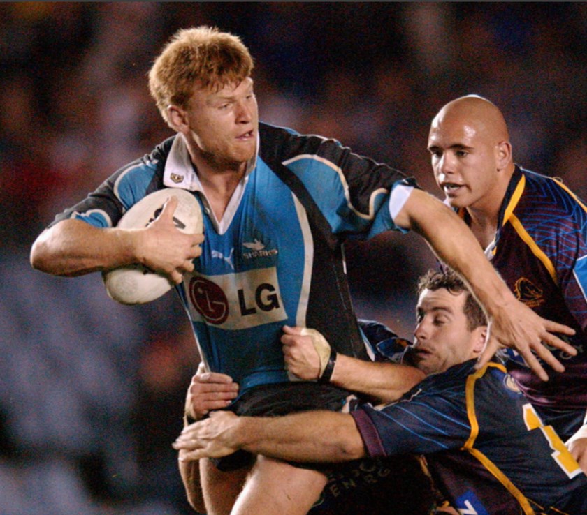 Graham in action in the 2001 qualifying final against the Brisbane Broncos.