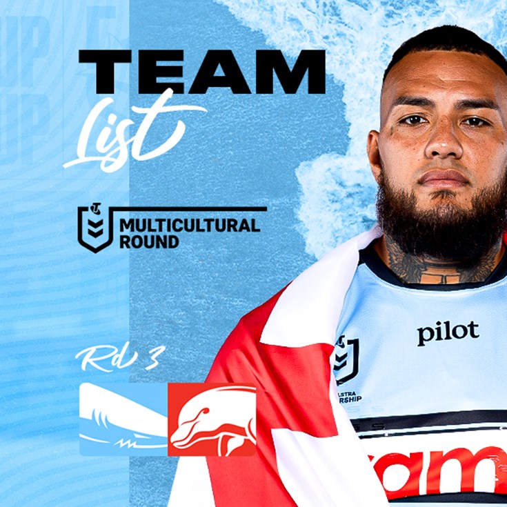 Team List Tuesday presented by Zambrero: Round 3 v Dolphins