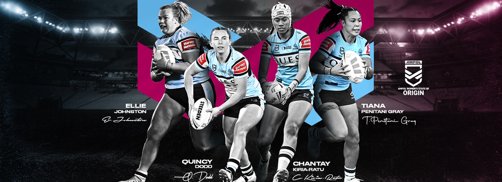 Four Sharks selected for women's Origin opener