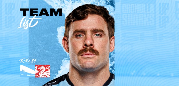 NRL Team List: Round 14 v Dragons