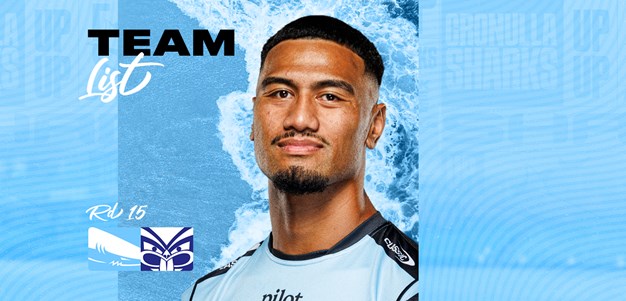 NRL Team List: Round 15 v Warriors
