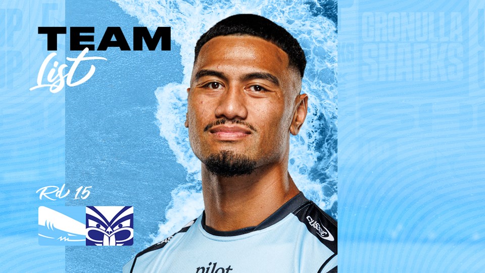 NRL Team List: Round 15 v Warriors