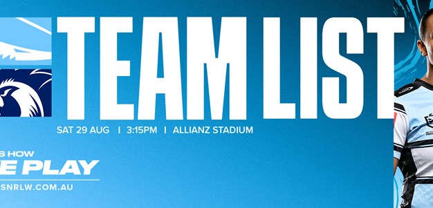 NRLW Team List: Round 9 v Roosters