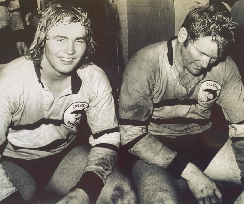 Steve Edmonds with great mate Ken Maddison after a game