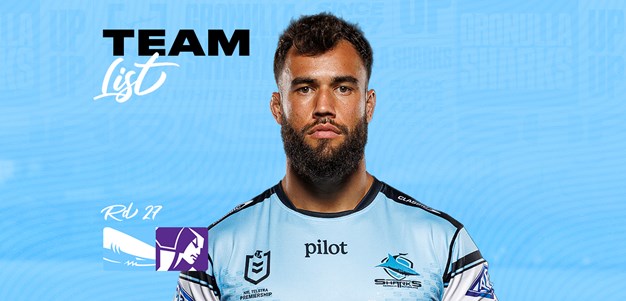 NRL Team List: Round 27 v Storm