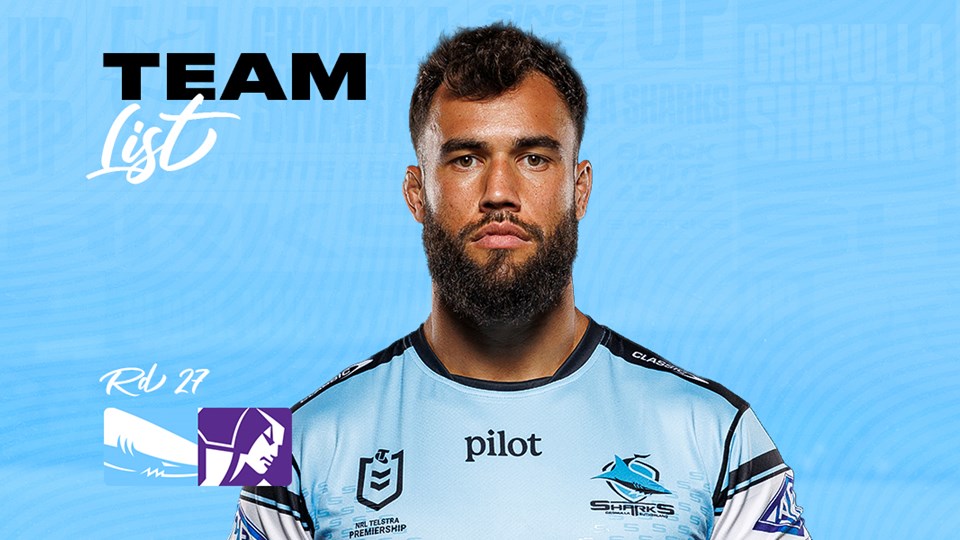 NRL Team List: Round 27 v Storm