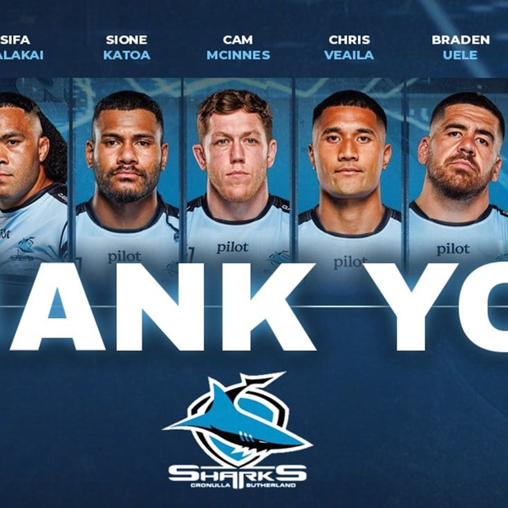 ‘I’ll always have a lot of love for this club’: Sharks farewell departing players